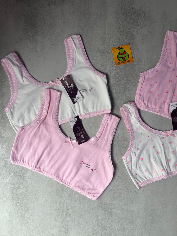 نیمتنه نخی راحتی دخترانه توت فرنگی